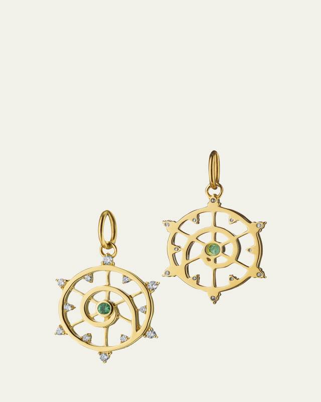 18k Yellow Gold Mini Emerald Venus Charm